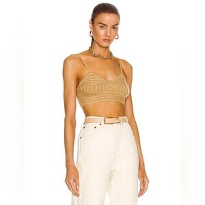 Jonathan Simkhai Ember Wool Blend Bralette in Camel Size XS NWT